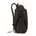 Water-repellent nylon laptop backpack compatible with 16” black colour eighth view