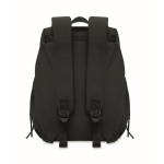 Water-repellent nylon laptop backpack compatible with 16” black colour ninth view