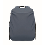 Water-repellent nylon laptop backpack compatible with 16” matt black colour seventh view