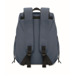 Water-repellent nylon laptop backpack compatible with 16” matt black colour ninth view