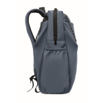 Water-repellent nylon laptop backpack compatible with 16” matt black colour