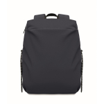 Water-repellent nylon laptop backpack compatible with 16” navy-blue colour seventh view