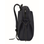 Water-repellent nylon laptop backpack compatible with 16” navy-blue colour eighth view