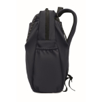 Water-repellent nylon laptop backpack compatible with 16” navy-blue colour tenth view