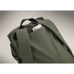 Water-repellent nylon laptop backpack compatible with 16” dark green colour sixth photographic view