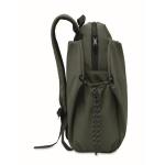 Water-repellent nylon laptop backpack compatible with 16” dark green colour eighth view