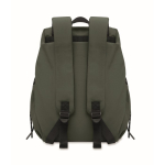 Water-repellent nylon laptop backpack compatible with 16” dark green colour ninth view