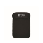 Neoprene tablet sleeve with 3 mm thickness and 11'' size black colour view with print area