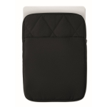 Padded nylon laptop sleeve with front pocket 15'' black colour third view