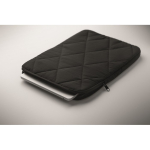 Padded nylon laptop sleeve with front pocket 15'' black colour fourth photographic view