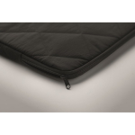 Padded nylon laptop sleeve with front pocket 15'' black colour sixth photographic view