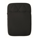 Padded nylon laptop sleeve with front pocket 15'' black colour