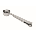 Stainless steel measuring spoon with sealing clip 15 ml silver colour second view