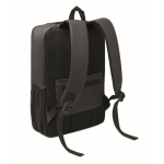 RPET 600D laptop backpack with rigid front 15'' black colour
