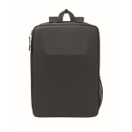RPET 600D laptop backpack with rigid front 15'' black colour third view