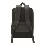 RPET 600D laptop backpack with rigid front 15'' black colour fourth view