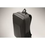 RPET 600D laptop backpack with rigid front 15'' black colour fifth photographic view