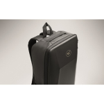RPET 600D laptop backpack with rigid front 15'' black colour main view