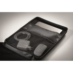 RPET 600D laptop backpack with rigid front 15'' black colour photographic view