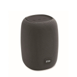Rechargeable wireless speaker with USB-C cable, 8W output dark grey colour view with print area