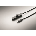 1 metre USB-C cable for charging and data transfer 60W black colour seventh photographic view