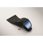 Ski goggles with mirrored lens, UV400 protection and scratch-resistant finish blue colour fourth photographic view