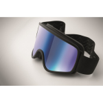Ski goggles with mirrored lens, UV400 protection and scratch-resistant finish blue colour fifth photographic view