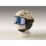 Ski goggles with mirrored lens, UV400 protection and scratch-resistant finish blue colour photographic view