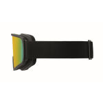 Ski goggles with mirrored lens, UV400 protection and scratch-resistant finish orange colour third view