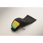 Ski goggles with mirrored lens, UV400 protection and scratch-resistant finish orange colour second photographic view