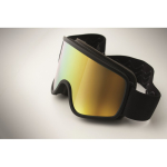 Ski goggles with mirrored lens, UV400 protection and scratch-resistant finish orange colour fifth photographic view