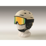 Ski goggles with mirrored lens, UV400 protection and scratch-resistant finish orange colour photographic view