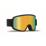 Ski goggles with mirrored lens, UV400 protection and scratch-resistant finish orange colour