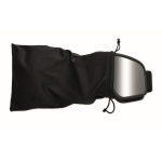 Ski goggles with mirrored lens, UV400 protection and scratch-resistant finish shiny silver colour fourth view