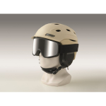 Ski goggles with mirrored lens, UV400 protection and scratch-resistant finish shiny silver colour photographic view