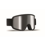 Ski goggles with mirrored lens, UV400 protection and scratch-resistant finish shiny silver colour