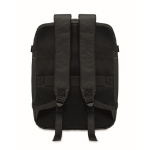 Expandable cabin backpack in RPET 600D with multiple pockets 20 L black colour fourth view