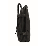 Expandable cabin backpack in RPET 600D with multiple pockets 20 L black colour