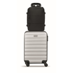 Expandable cabin backpack in RPET 600D with multiple pockets 20 L black colour