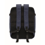 Expandable cabin backpack in RPET 600D with multiple pockets 20 L blue colour fourth view