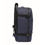 Expandable cabin backpack in RPET 600D with multiple pockets 20 L blue colour tenth view