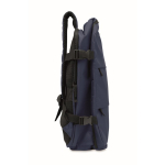 Expandable cabin backpack in RPET 600D with multiple pockets 20 L blue colour