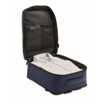 Expandable cabin backpack in RPET 600D with multiple pockets 20 L blue colour