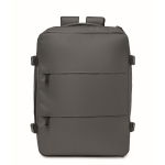 Expandable cabin backpack in RPET 600D with multiple pockets 20 L dark grey colour