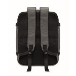 Expandable cabin backpack in RPET 600D with multiple pockets 20 L dark grey colour fourth view