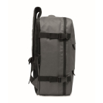 Expandable cabin backpack in RPET 600D with multiple pockets 20 L dark grey colour tenth view