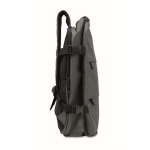 Expandable cabin backpack in RPET 600D with multiple pockets 20 L dark grey colour