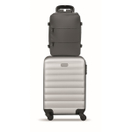Expandable cabin backpack in RPET 600D with multiple pockets 20 L dark grey colour