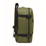 Expandable cabin backpack in RPET 600D with multiple pockets 20 L military green colour tenth view
