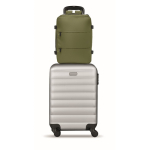 Expandable cabin backpack in RPET 600D with multiple pockets 20 L military green colour